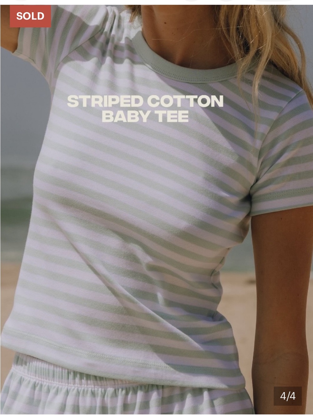 Daily Drills Striped Cotton Baby Tee - Lake day